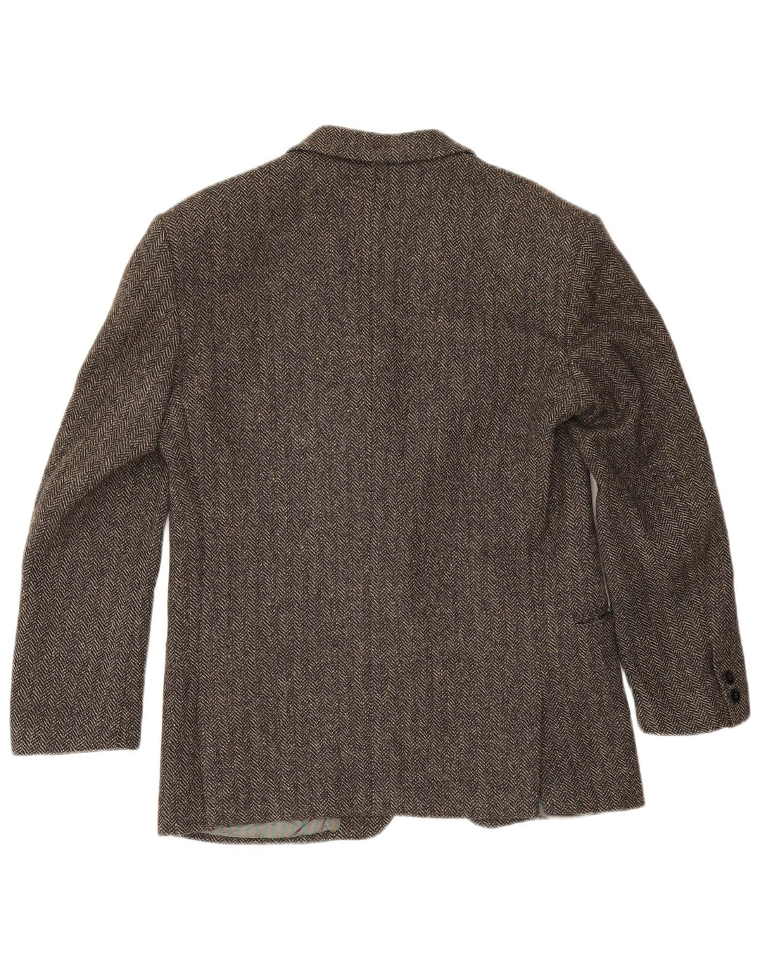 Jaqueta blazer masculina Pierre Laurent com 1 botão IT 46 espinha de peixe cinza pequena