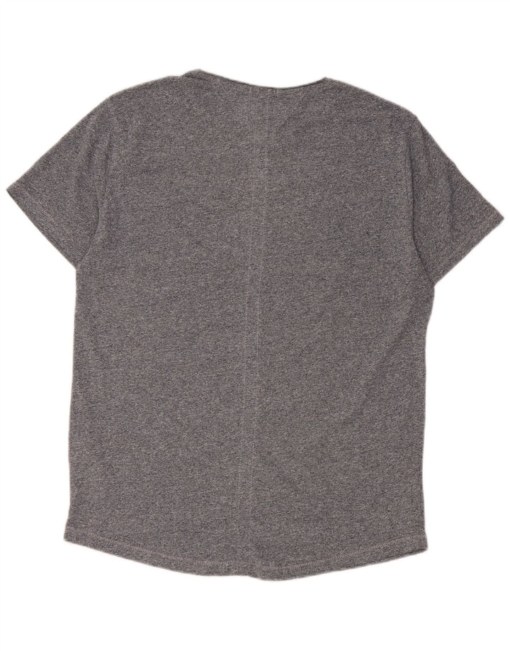 Tommy Hilfiger Camiseta masculina regular fit top pequeno algodão manchado azul marinho