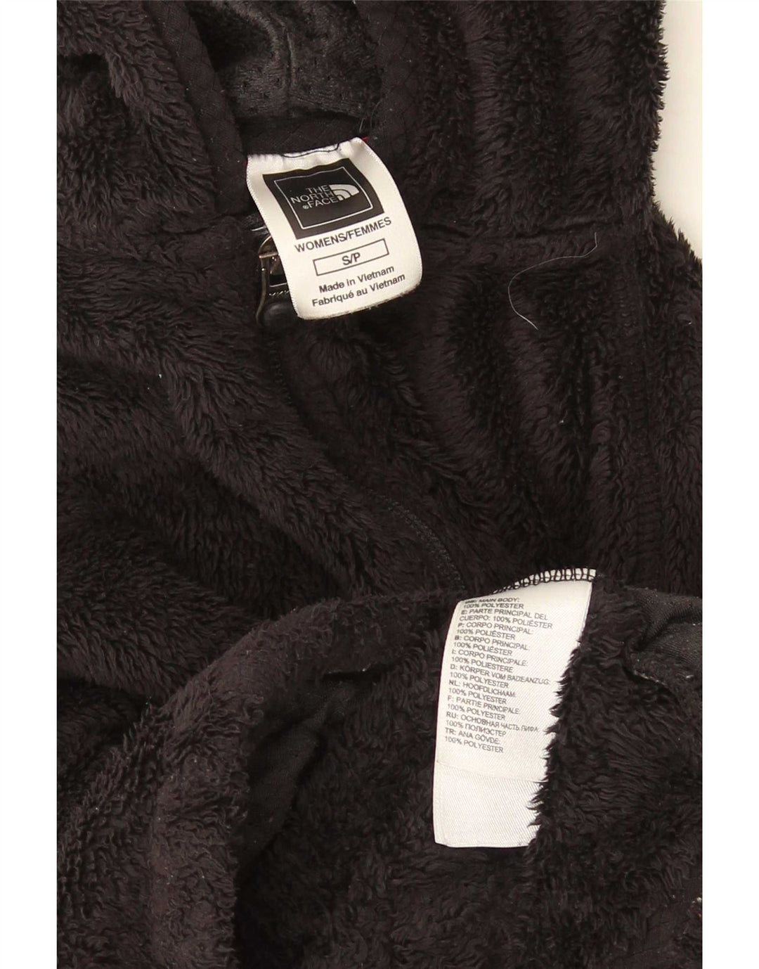 Jaqueta de lã com capuz feminina The North Face UK 10 poliéster preto pequeno