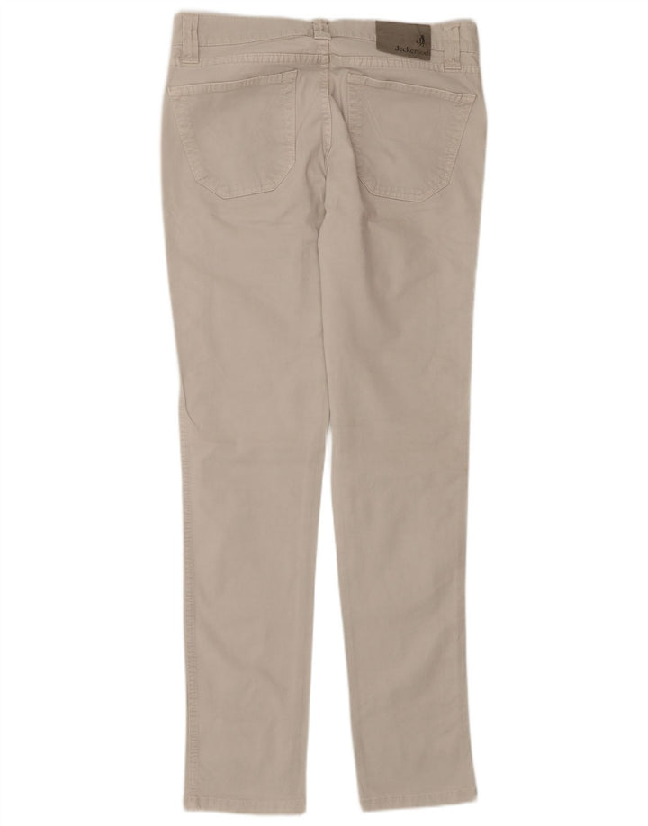 Jeans masculinos Jeckerson Slim W30 L30 algodão bege
