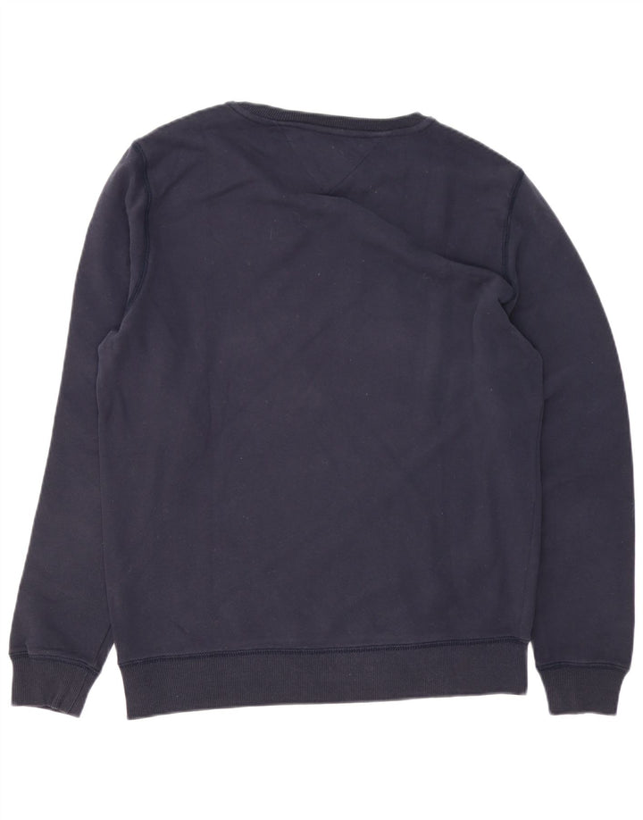 Tommy Hilfiger moletom masculino jumper grande algodão azul marinho