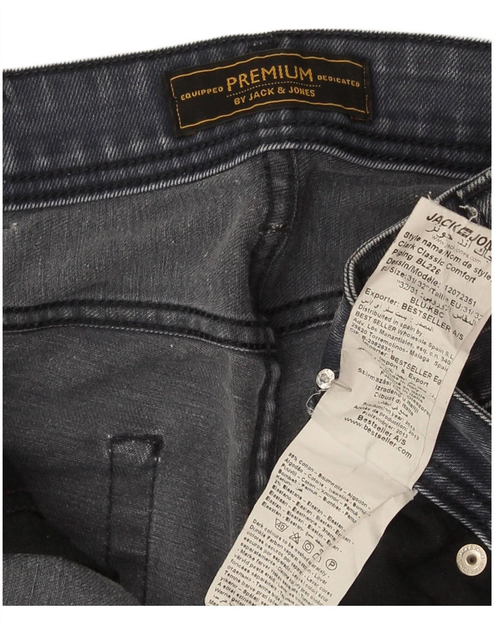 Jeans Jack & Jones masculino regular fit reto W31 L31 algodão cinza