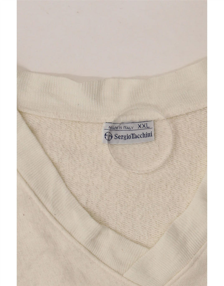 SERGIO TACCHINI Moletom masculino Jumper 2XL Off White Colourblock