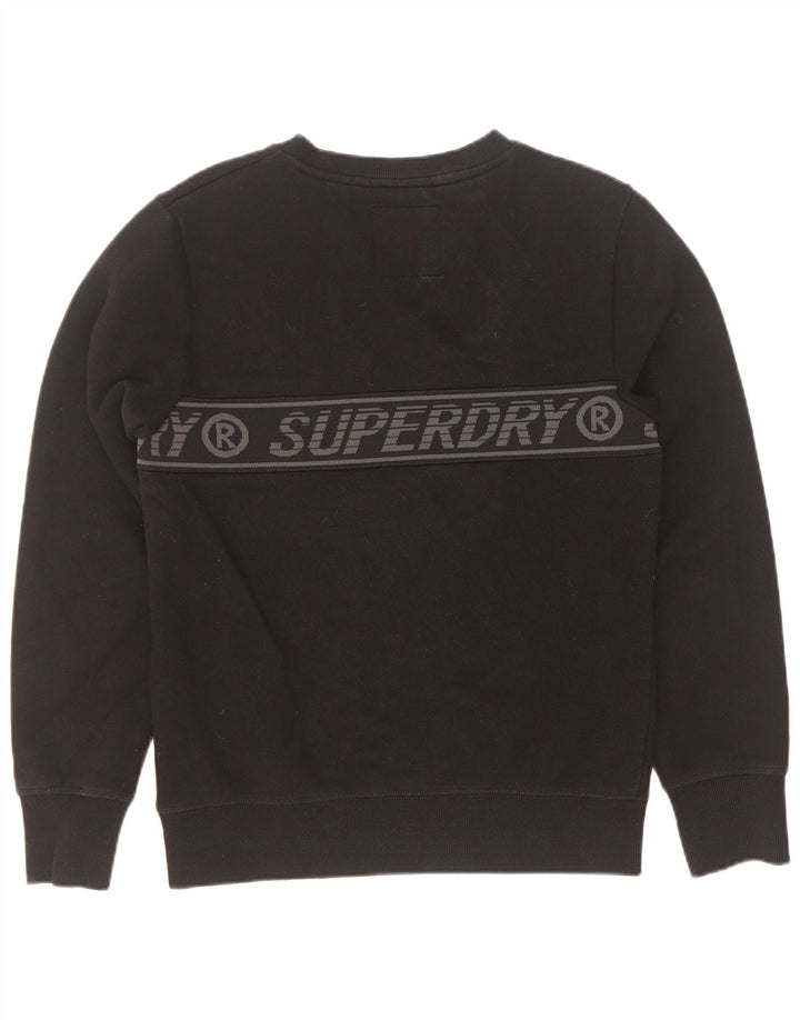 Superdry moletom gráfico masculino jumper pequeno algodão preto