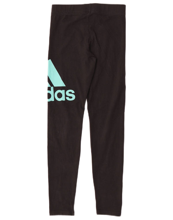 Leggings gráficas Adidas para meninas 11-12 anos algodão preto