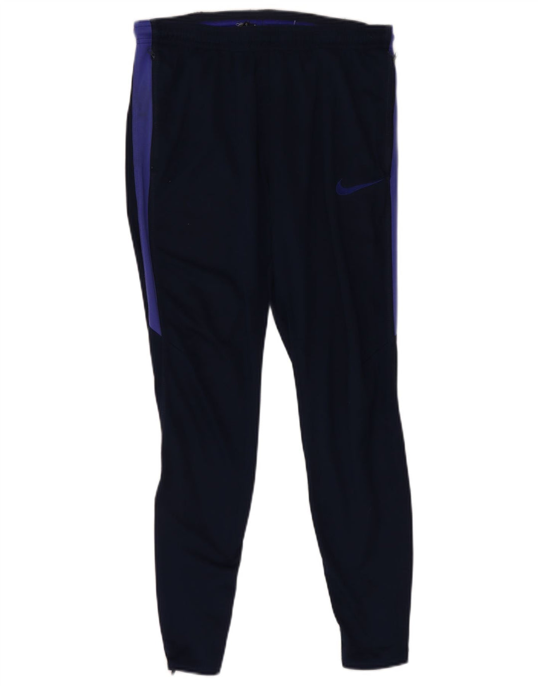Calça de treino masculina Nike Dri Fit médio azul marinho colorblock poliéster