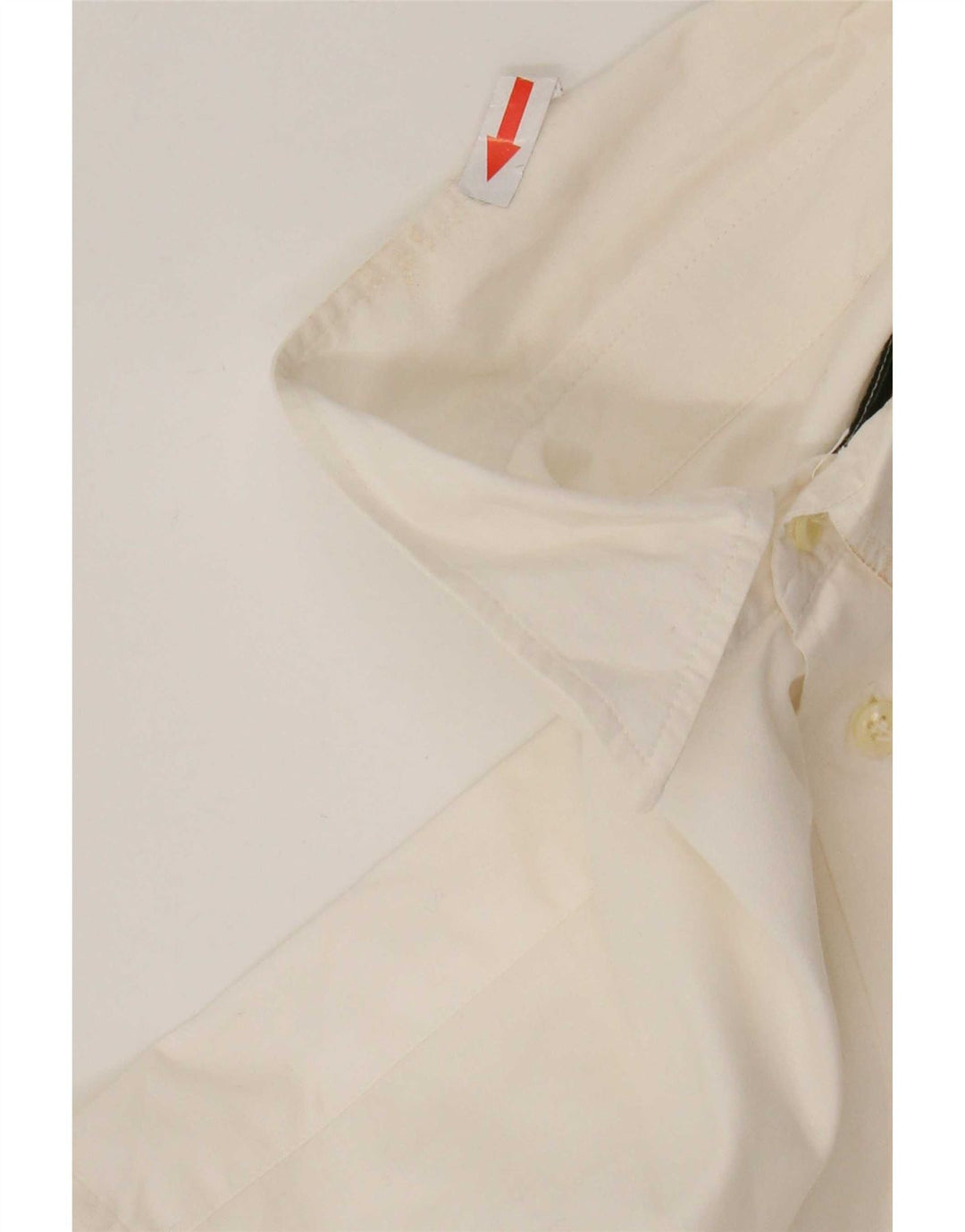 Camisa masculina vintage pequena de algodão branco