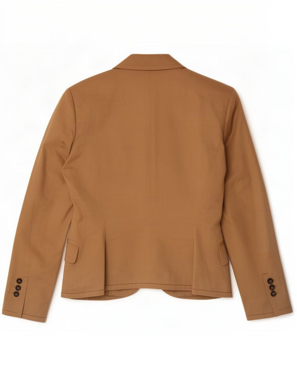 Jaqueta blazer feminina Zara com 2 botões Reino Unido 14 grande algodão bege
