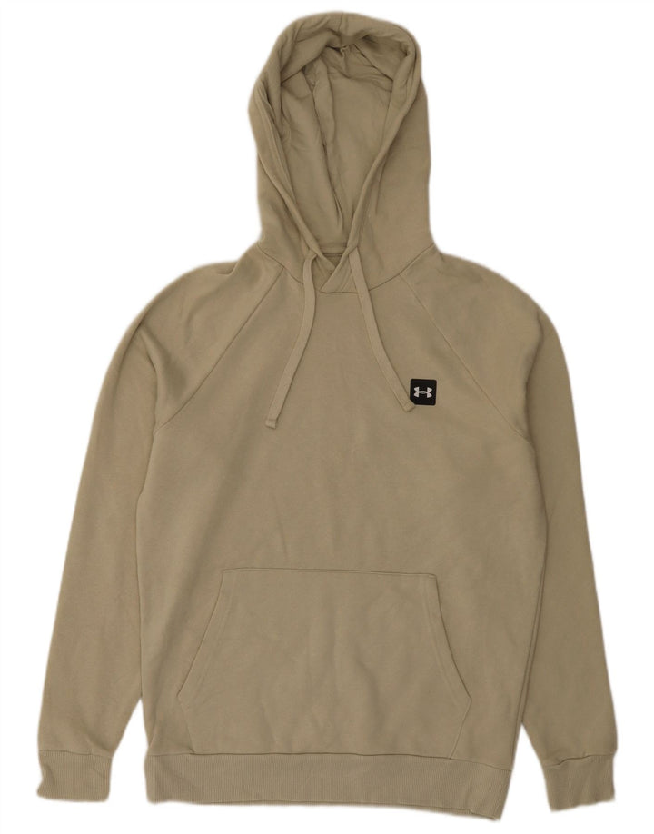 Under Armour Masculino moletom com capuz pequeno algodão bege