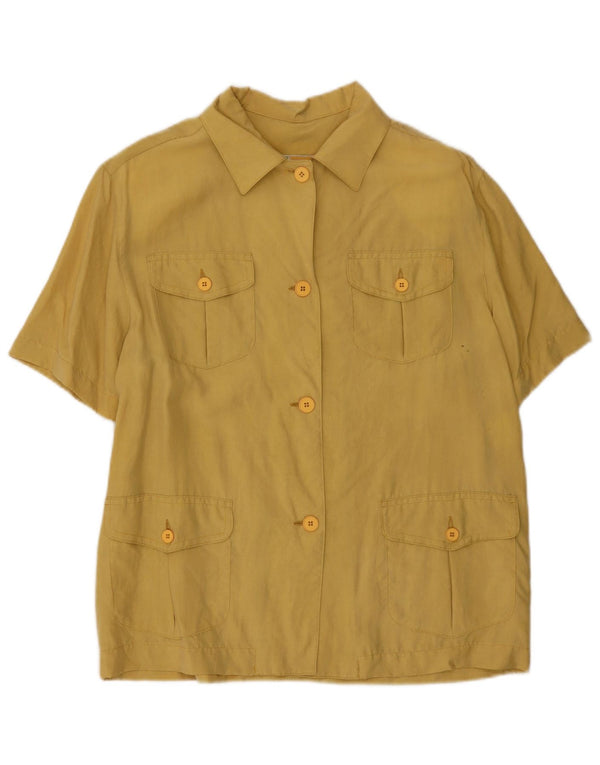 Blusa camisa manga curta feminina Gimel 15-16 anos amarela