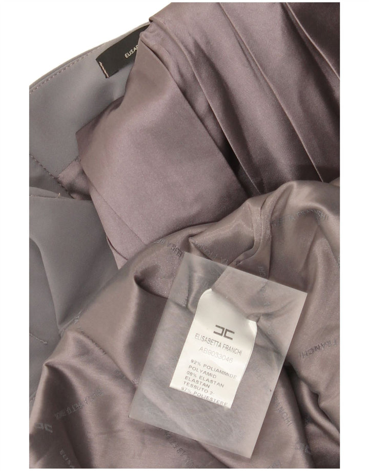 Vestido sem alças Elisabetta Franchi feminino UK 2 2XS cinza poliamida