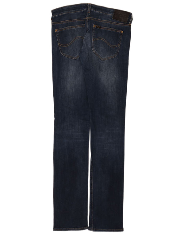 Lee Womens Lynn Narrow Slim Jeans W31 L33 Azul Marinho Algodão