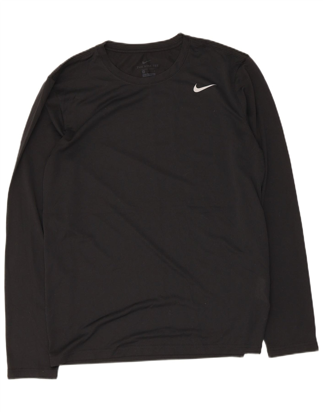 Nike Mens Dri Fit Top Manga Longa Médio Poliéster Preto