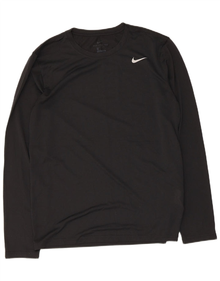 Nike Mens Dri Fit Top Manga Longa Médio Poliéster Preto