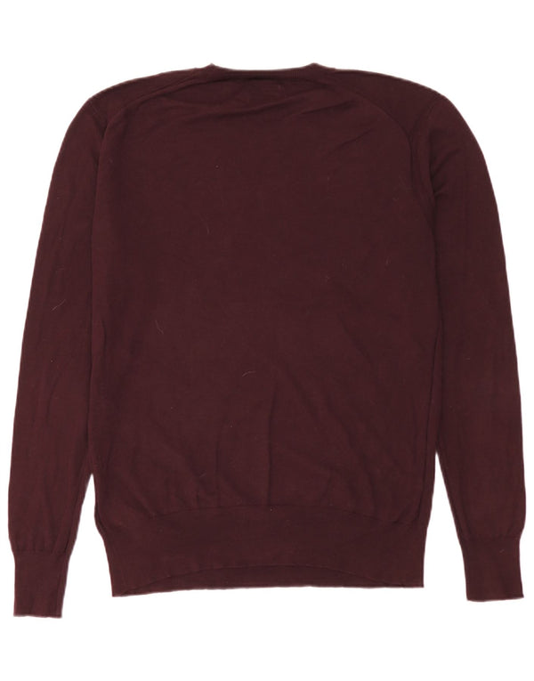 Suéter masculino All Saints com gola redonda e algodão Borgonha médio