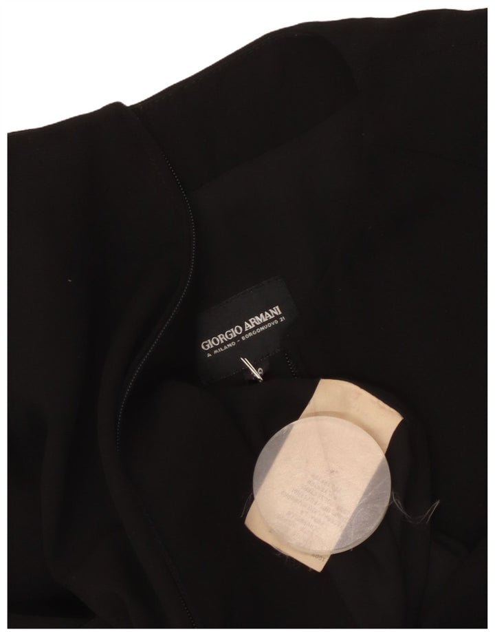 Jaqueta blazer feminina com zíper completo Giorgio Armani IT 38 XS lã virgem preta