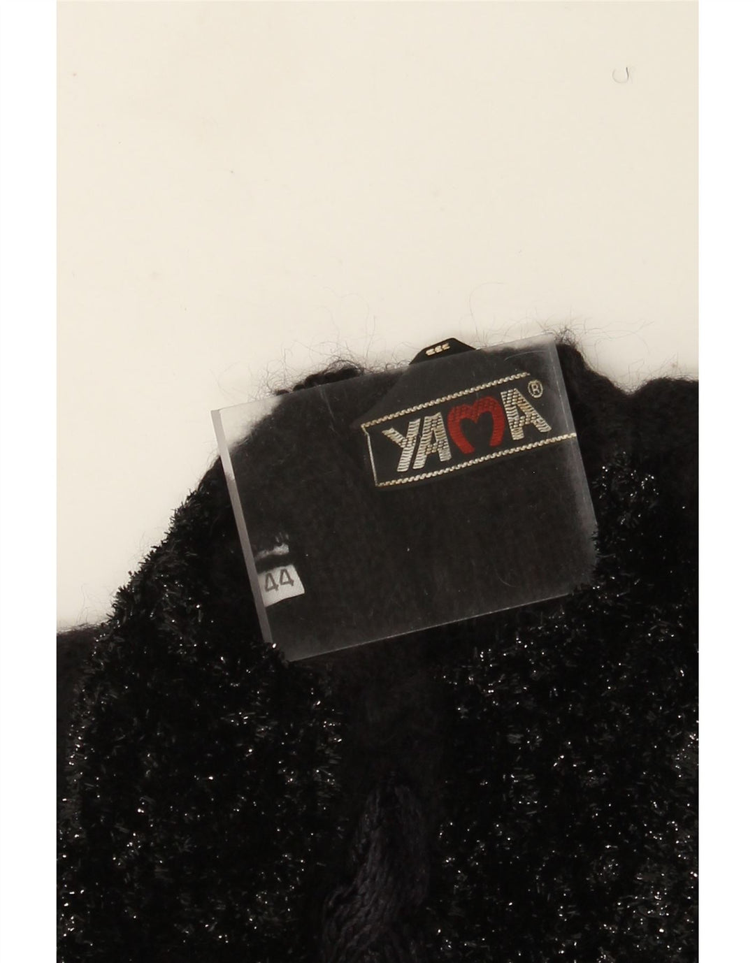 Suéter feminino vintage com gola redonda IT 44 médio preto