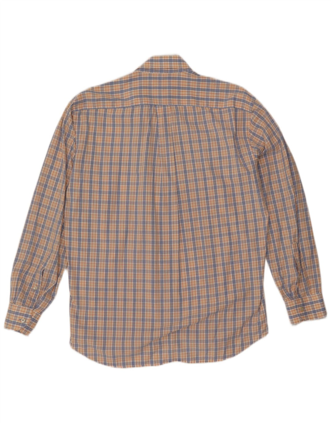 Camisa masculina NAVIGARE de algodão xadrez amarelo médio