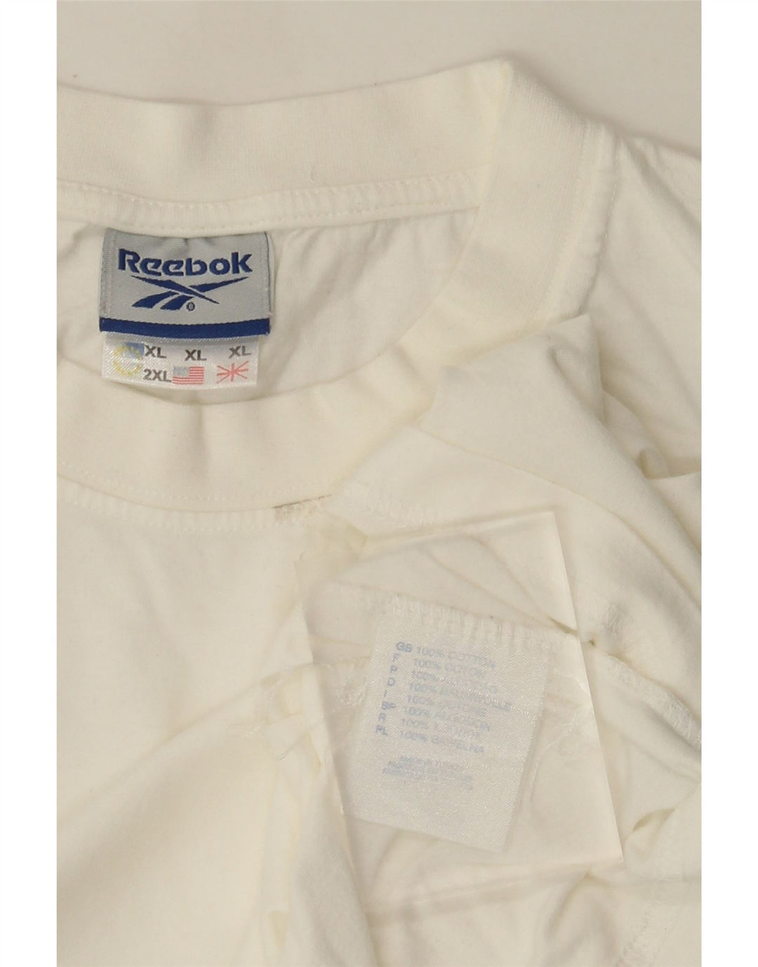 Camiseta masculina Reebok Top XL algodão branco