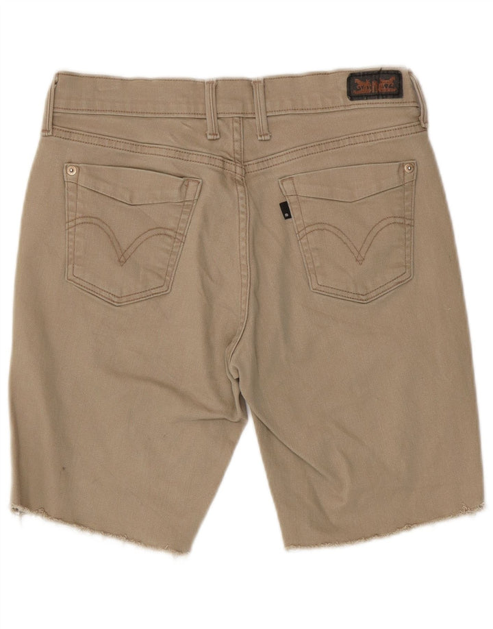Shorts jeans feminino 505 da LEVI'S W27 pequeno algodão bege