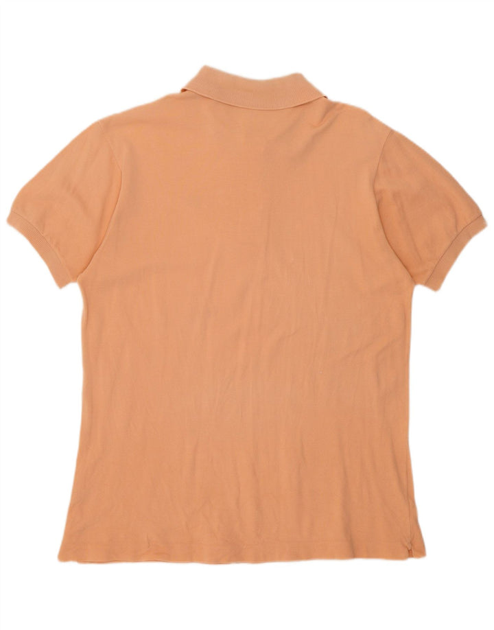 Camisa polo masculina LACOSTE tamanho 5 grande algodão laranja