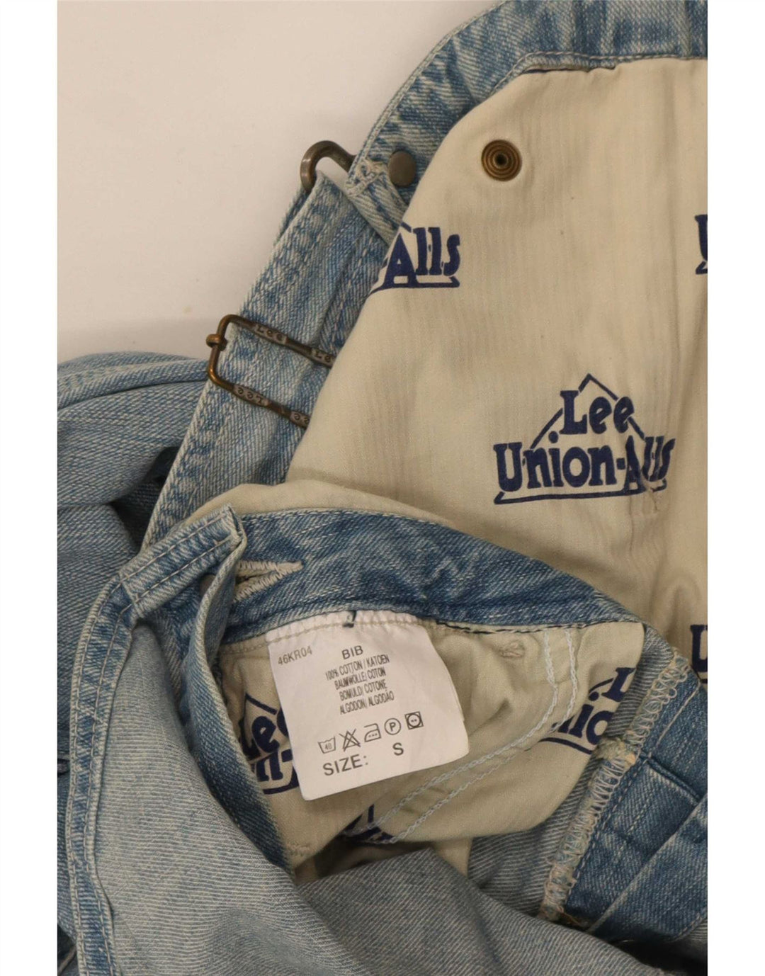 Lee Macacão Masculino Jeans Pequeno W32 L30 Azul Algodão