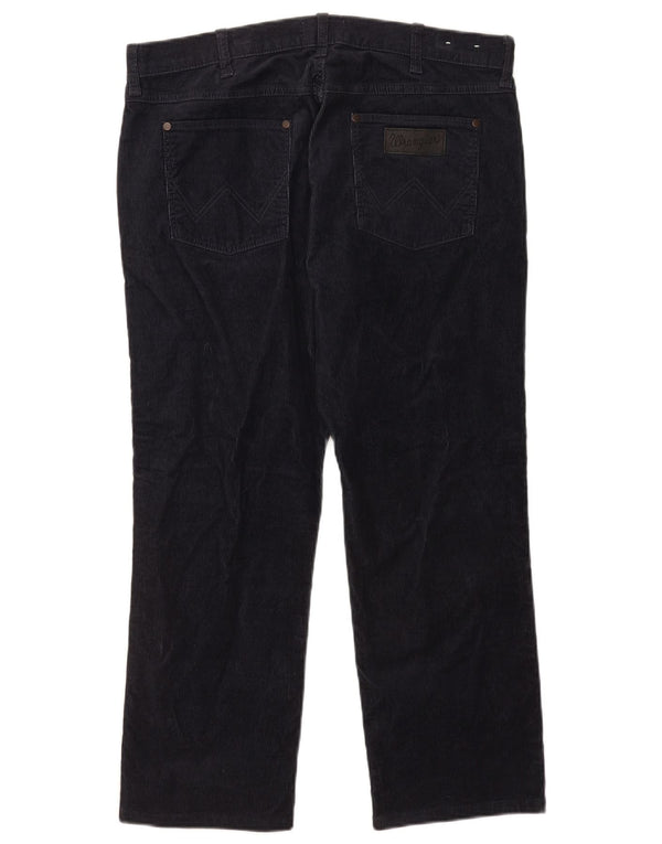 Wrangler Mens Greensboro Crop Calças de veludo W34 L25 Azul marinho
