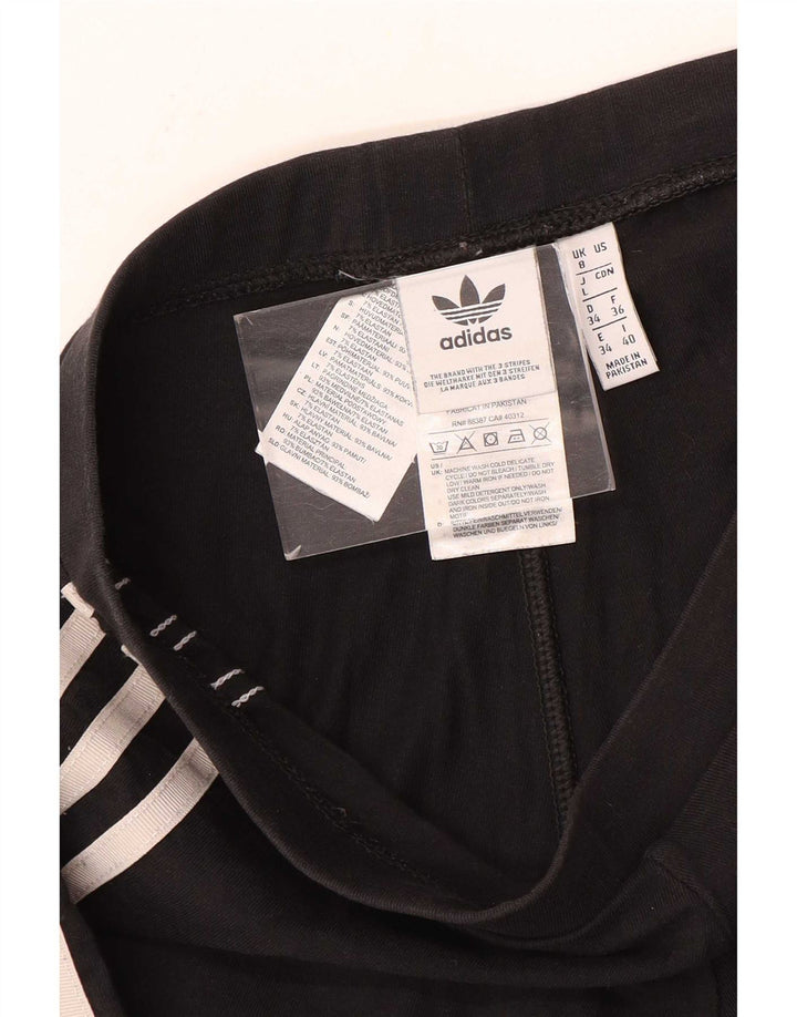 Leggings Adidas Femininas UK 8 Pequenas Algodão Preto