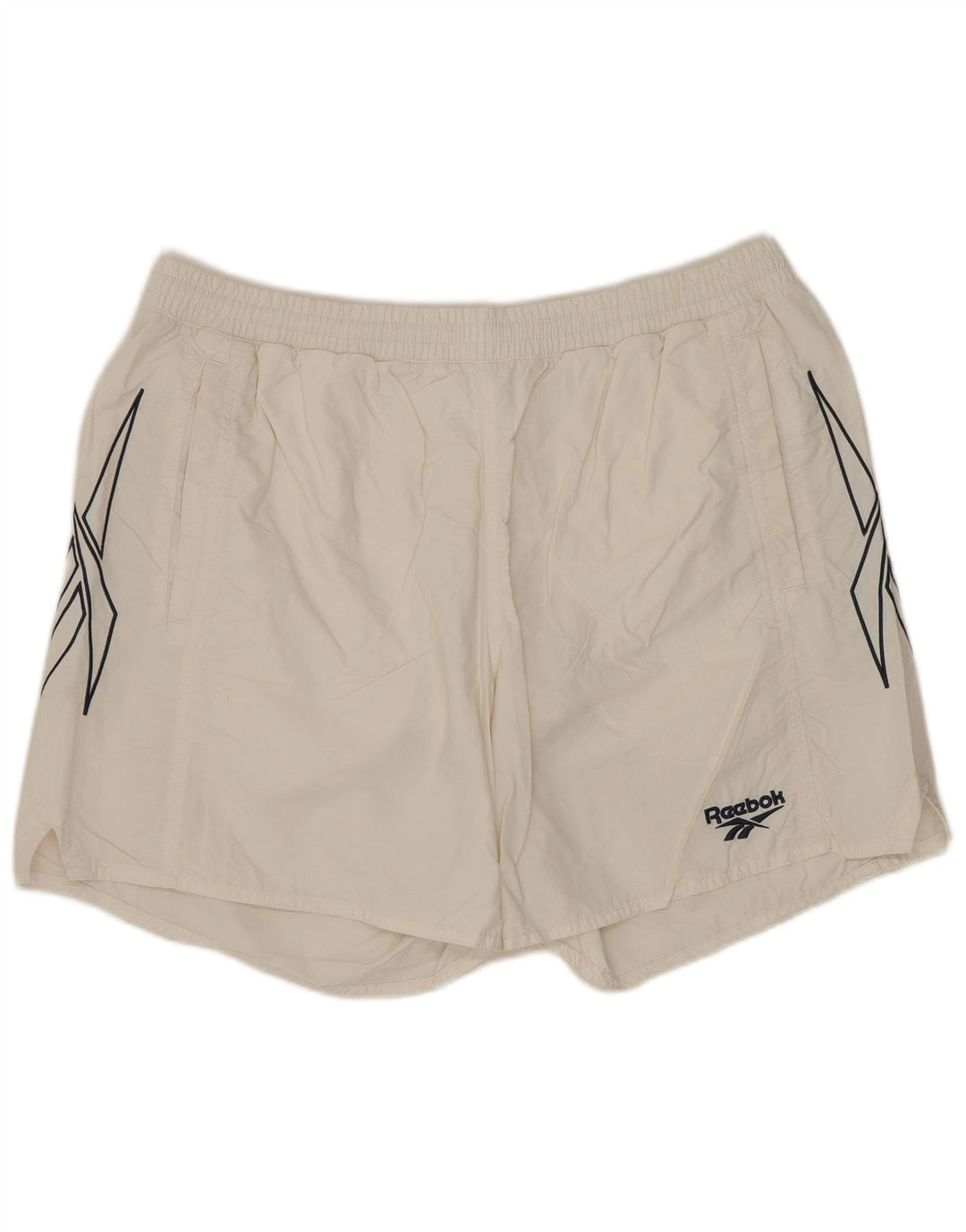 Shorts de natação masculinos REEBOK Classic Graphic grande poliéster branco