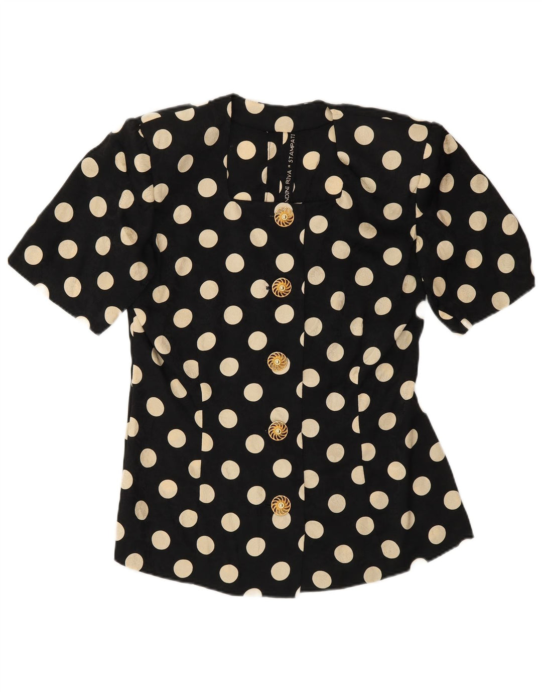 Conjunto de saia feminina vintage manga curta 2 peças Reino Unido 12 médio W28 preto