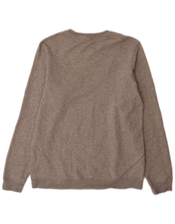 Moletom gráfico masculino Nike Jumper cinza médio algodão manchado