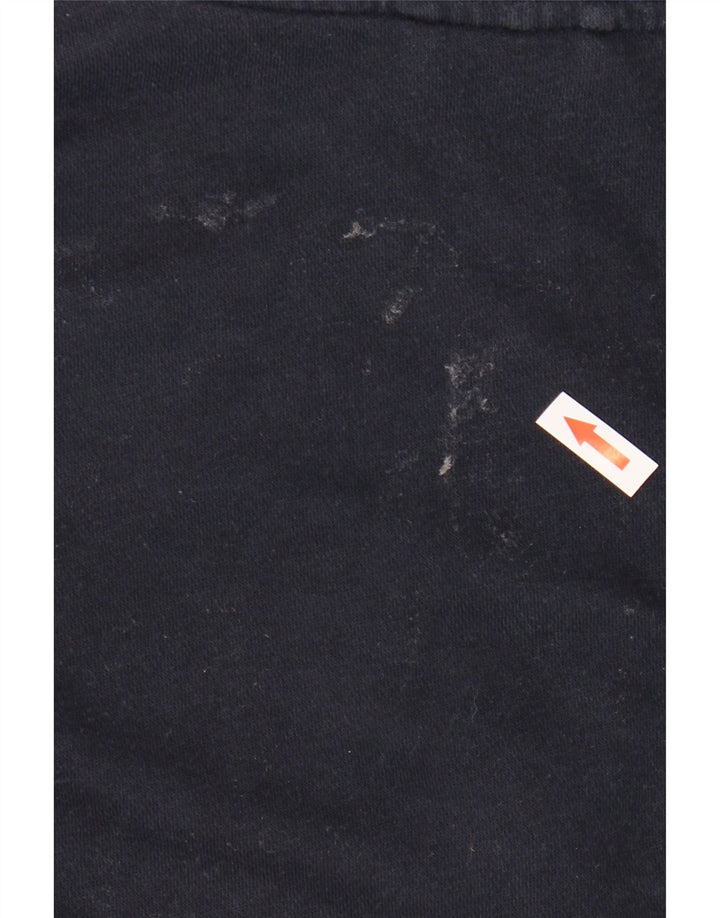 Adidas masculino zip moletom com capuz médio algodão azul marinho