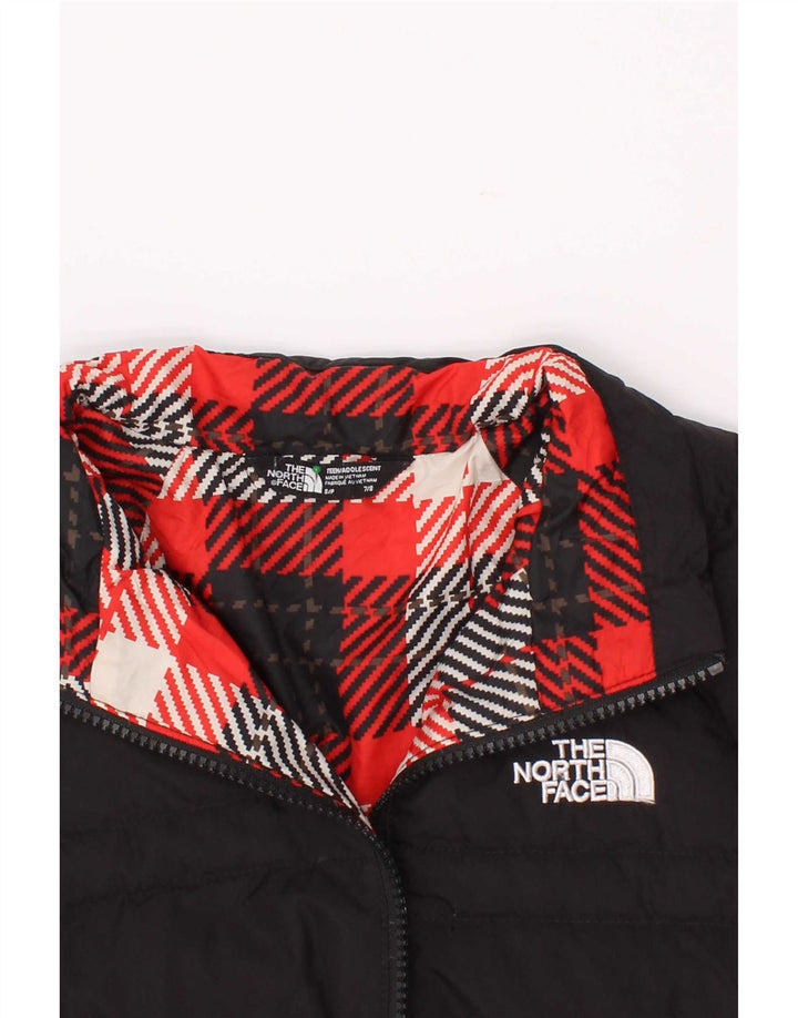 Casaco acolchoado The North Face Boys 7-8 anos pequeno poliéster preto