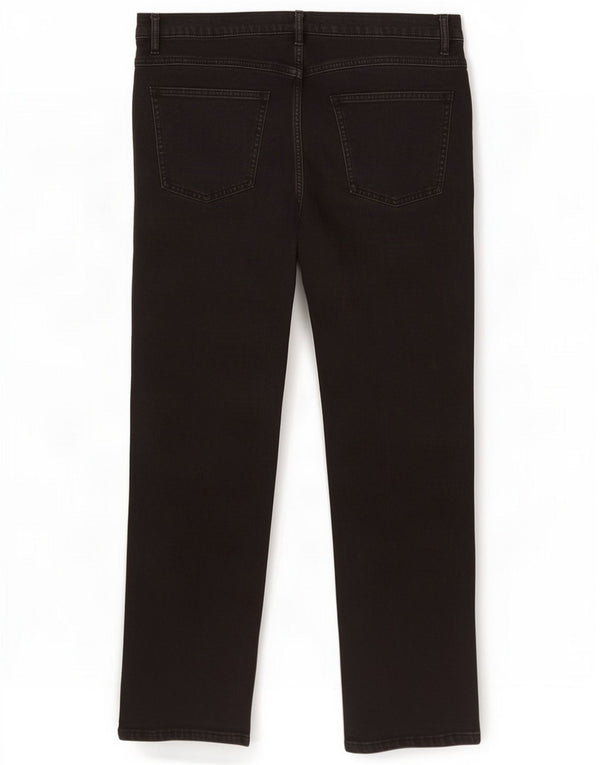 Rohan Mens Straight Jeans W36 L28 Algodão Preto