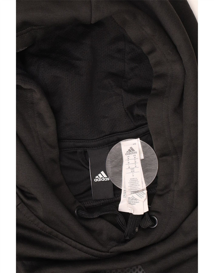 Adidas Mens Graphic Hoodie Jumper Médio Preto Poliéster