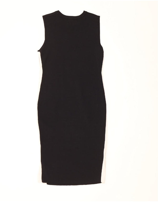 Vestido bodycon feminino sem mangas Oasis Reino Unido 12 bloco colorido preto médio
