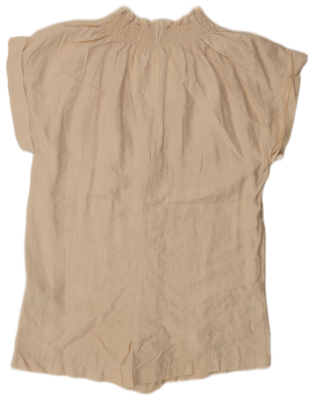 ZARA Macacão feminino oversized UK 6 XS Bege Lyocell