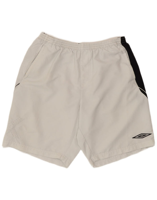 Shorts esportivos masculinos da Umbro 2XL branco colorblock