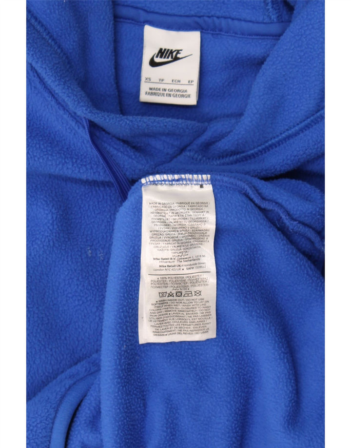 Jumper de lã com capuz masculino Nike XS azul poliéster