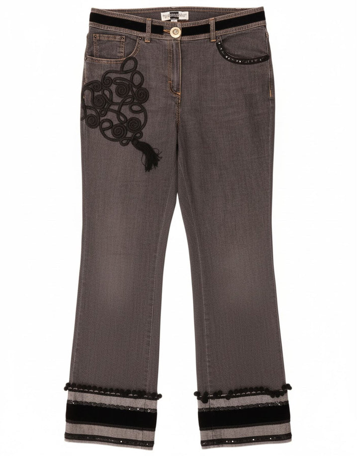 MARIA GRAZIA SEVERI Jeans Bootcut Feminino IT 44 Médio W32 L31 Cinza