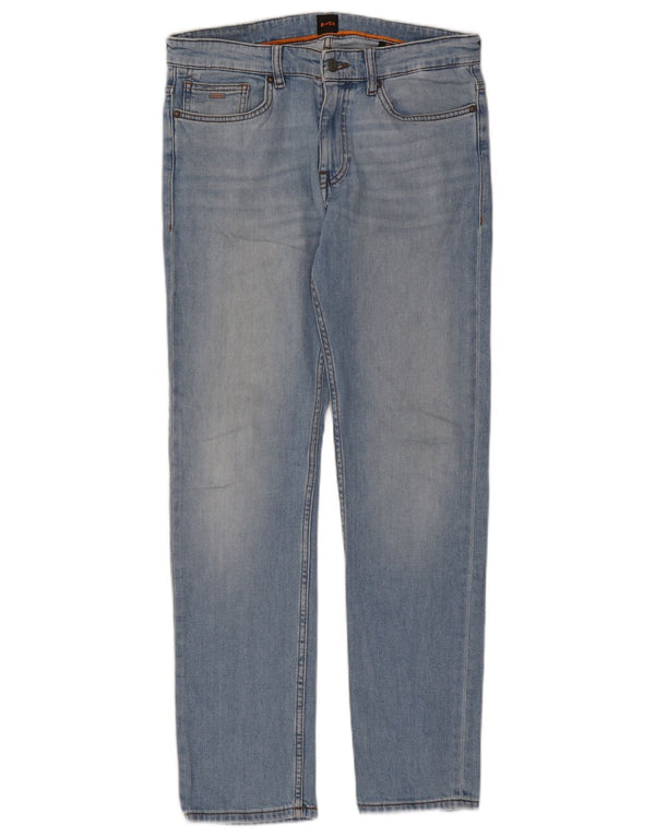 Hugo Boss Masculino Slim Jeans W30 L32 Azul Algodão
