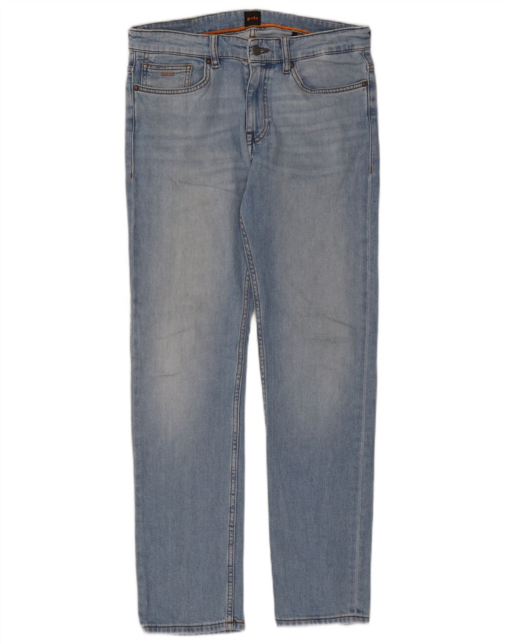 Hugo Boss Masculino Slim Jeans W30 L32 Azul Algodão