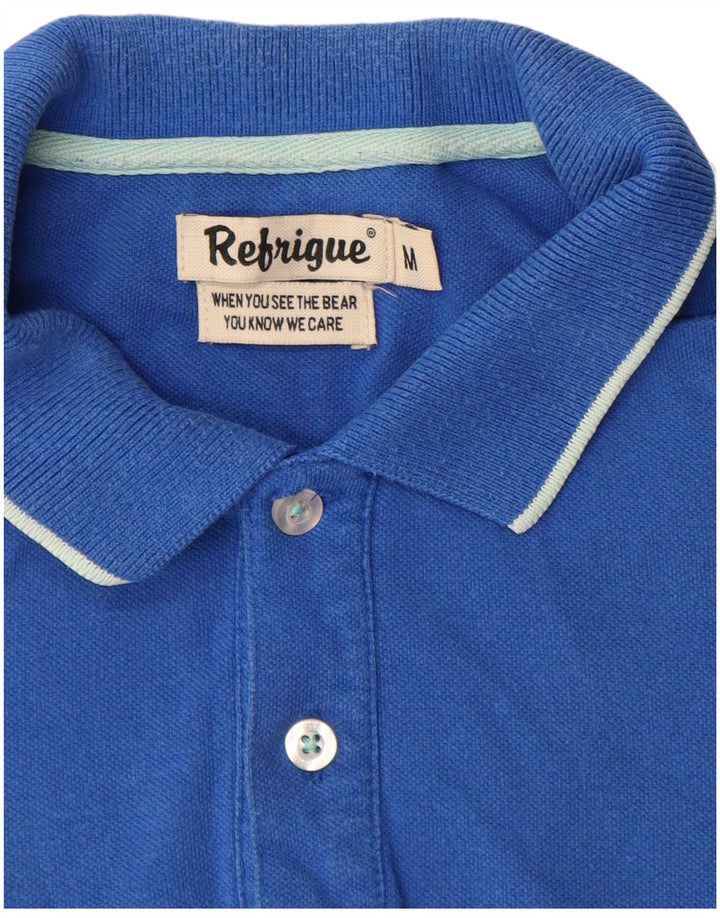 Camisa polo masculina REFRIGUE algodão azul médio