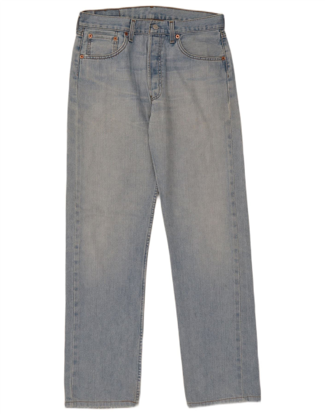 Levi's Masculino 501 Straight Jeans W32 L31 Azul Algodão