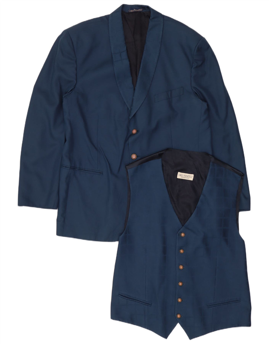 Conjunto masculino de 2 peças Carlo Pignatelli IT 56 3XL seda azul
