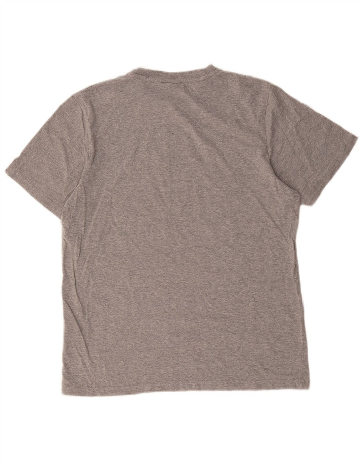 Ellesse Camiseta masculina gráfica Top algodão cinza médio