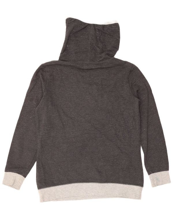 Converse feminino gráfico moletom jumper UK 10 pequeno bloco cinza colorido