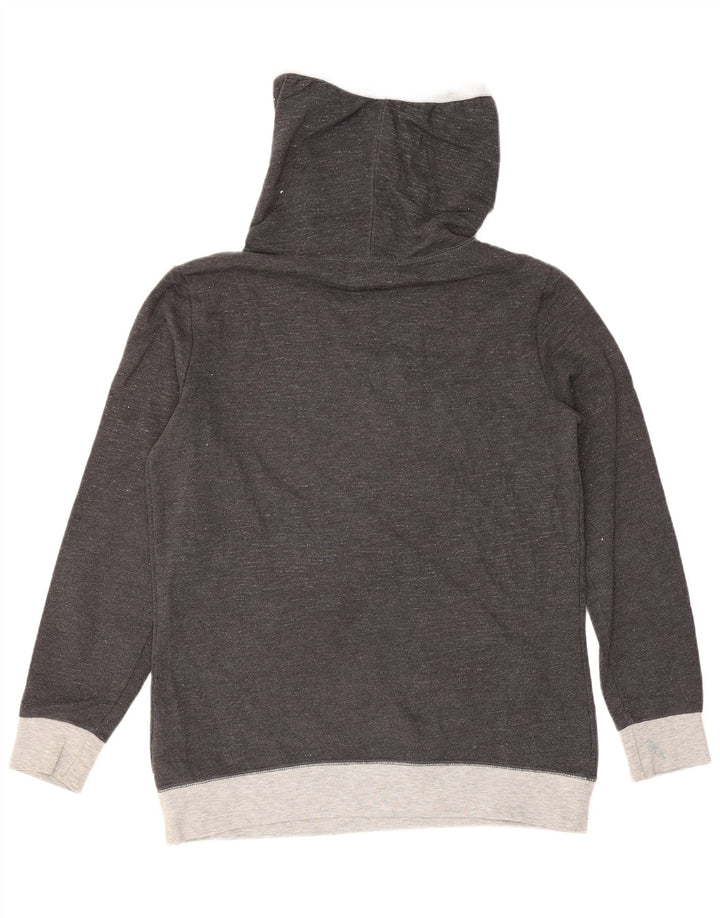 Converse feminino gráfico moletom jumper UK 10 pequeno bloco cinza colorido