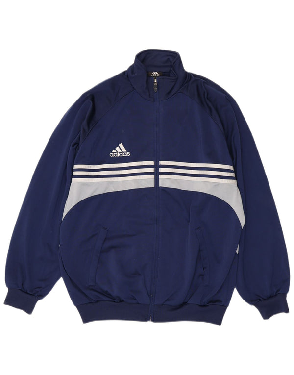 Adidas Mens Tracksuit Top Jacket UK 38/40 Médio Azul Marinho Colorblock