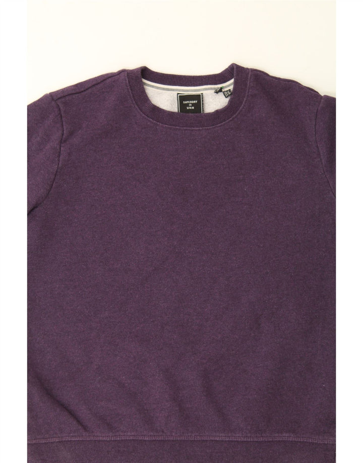 SUPERDRY Womens Sweatshirt Jumper UK 10 Small Purple Cotton Vintage Superdry and Second-Hand Superdry from Messina Hembry 